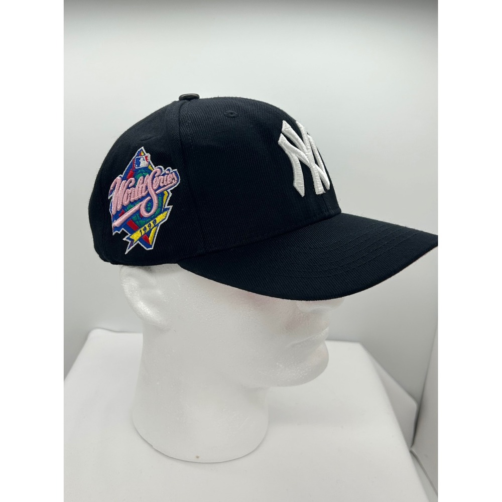 Pro Standard New York Yankees 1999 World Series Snapback Hat Black Pink Bottom